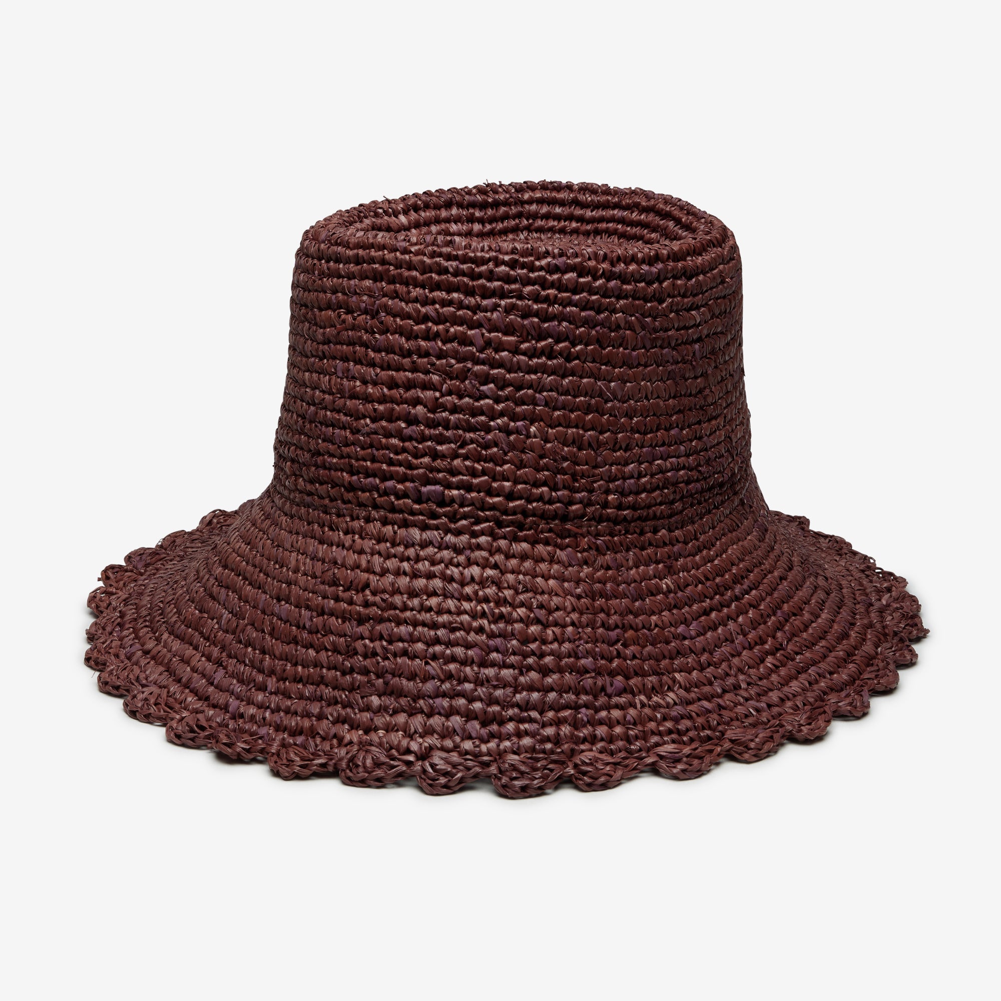 Lacey Raffia Bucket in Wine display picture 1