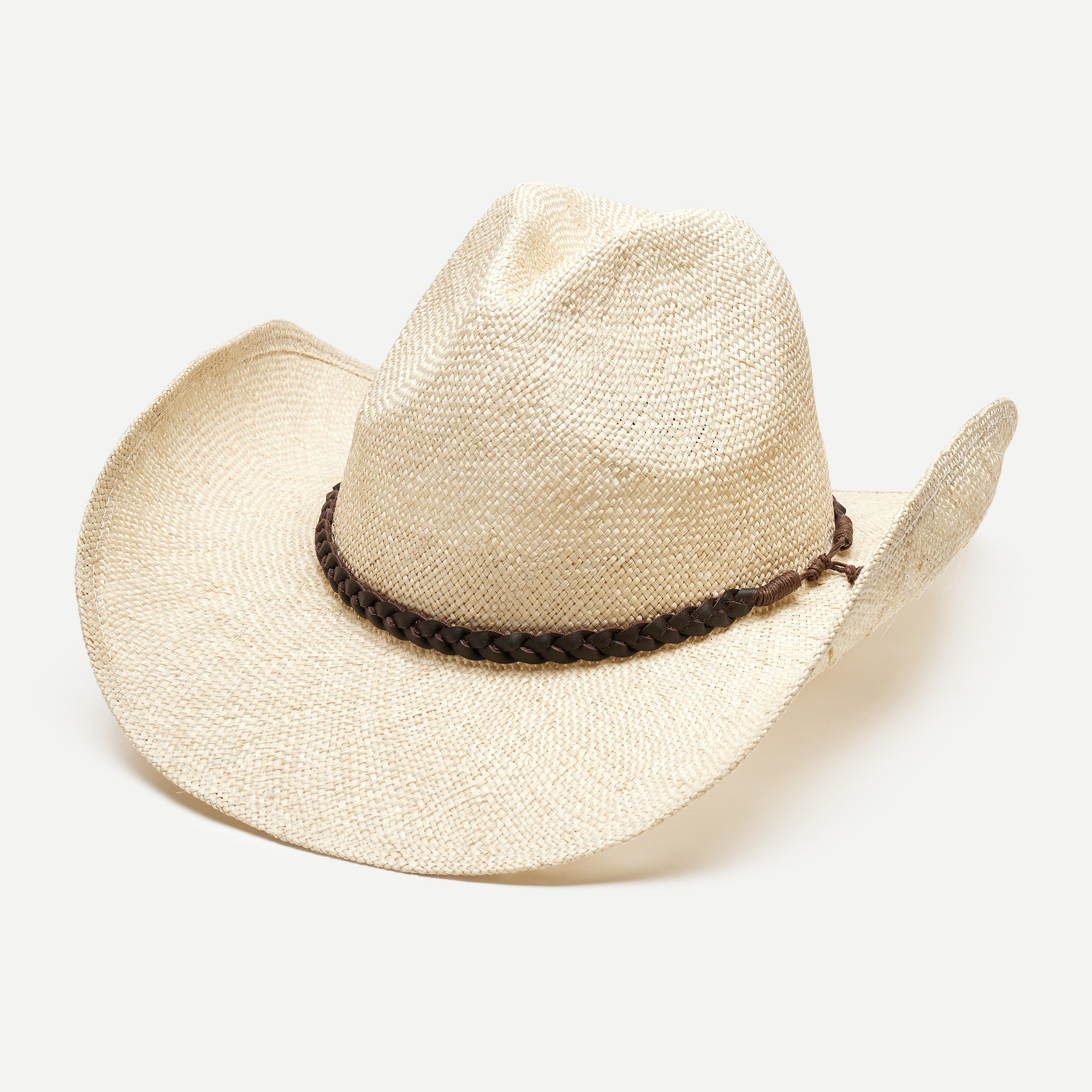 Natural Straw Beach Sun Cowboy Hat Ford Woman's Handwoven