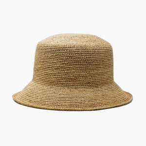 Aden Raffia Bucket Hat in Natural display picture 1
