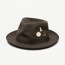 Wyeth Mick Crushable Wool Felt Fedora in Brown, additional view
