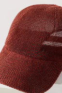 Paula Mesh Cap in Wine
