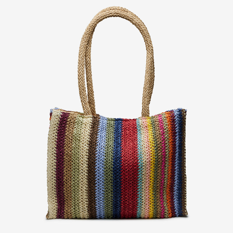 Wyeth Monterey Paper Straw Tote Bag in Multi, small – packable