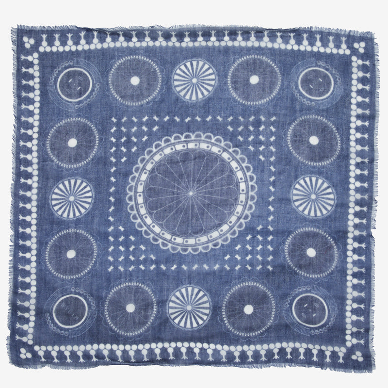 Wyeth Apollo Cashmere Bandana in Indigo – blue