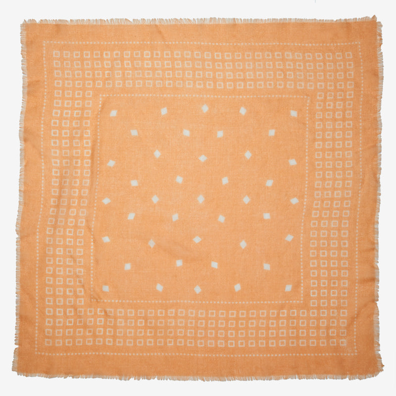Wyeth Brooks Cashmere Bandana in Peach – orange