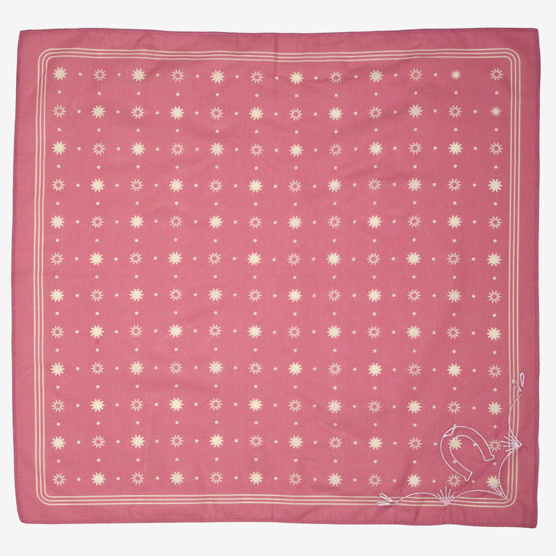 Wyeth Bronco Cotton Bandana in Rose – pink