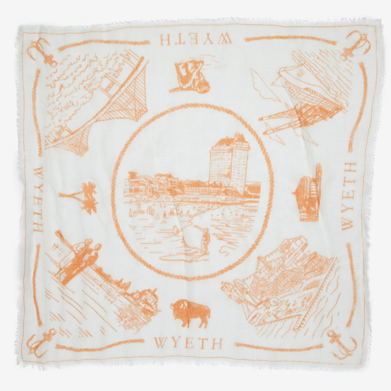 Wyeth Haven Cashmere Bandana in Tan – brown