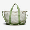 Oliver Canvas Utility Tote in Green Natural