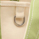 Oliver Canvas Utility Tote in Green Natural