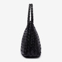 Iris Woven Leather Mini Handbag in Black