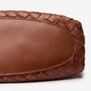 Ellie Woven Leather Tote Bag in Whiskey