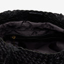 Ellie Woven Leather Tote Bag in Black