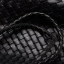 Ellie Woven Leather Tote Bag in Black