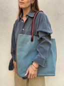 Byrne Tote Bag in Denim