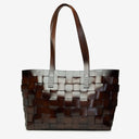 Frankie Genuine Leather Bag in Dark Brown - Large