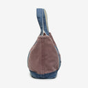 Newport Cotton Canvas Tote Bag in Burgundy/Navy