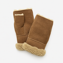 Stoney Shearling Fingerless Gloves in Camel-Large