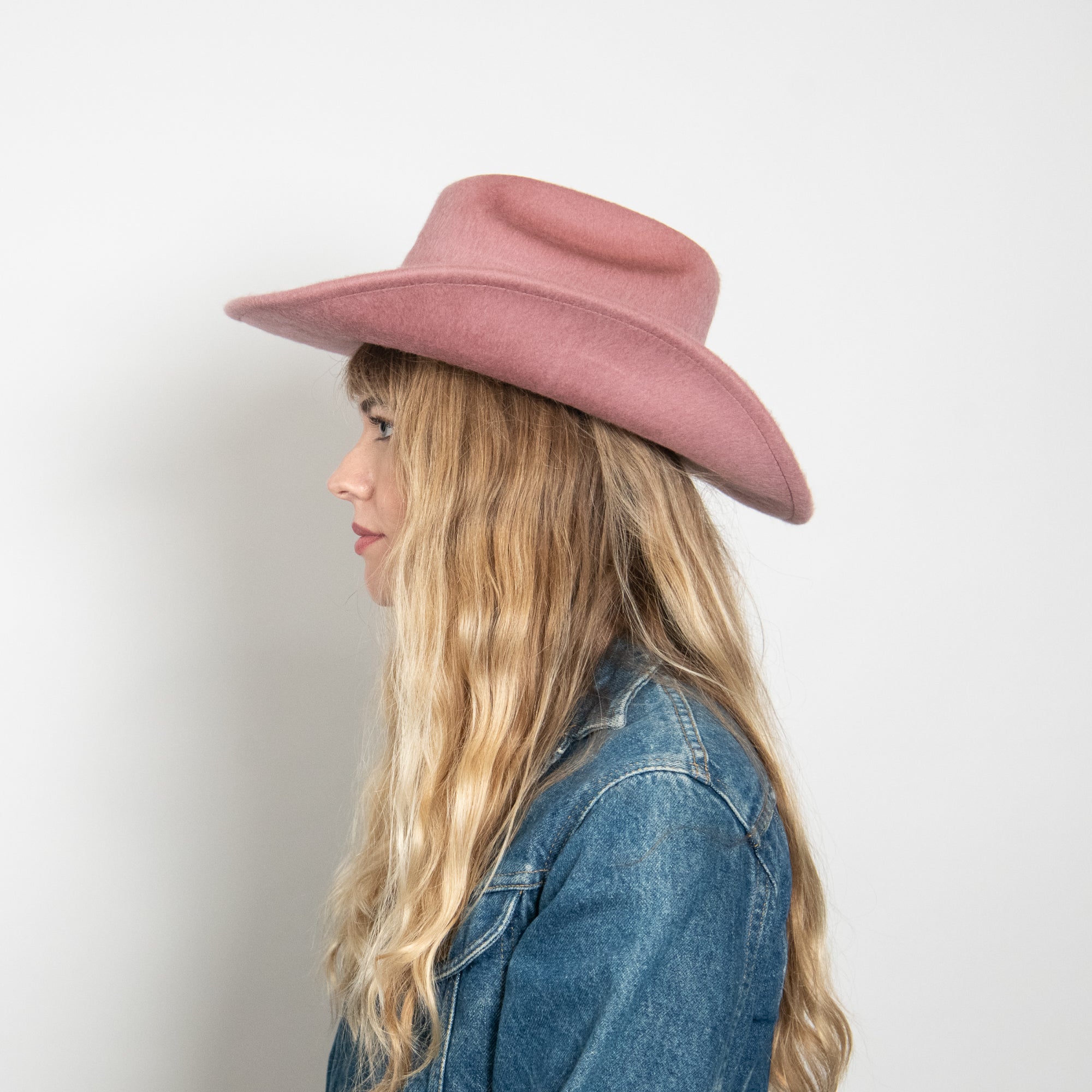 Pink Cowboy Cowgirl Hat - McGraw in Rose Felt display picture 1