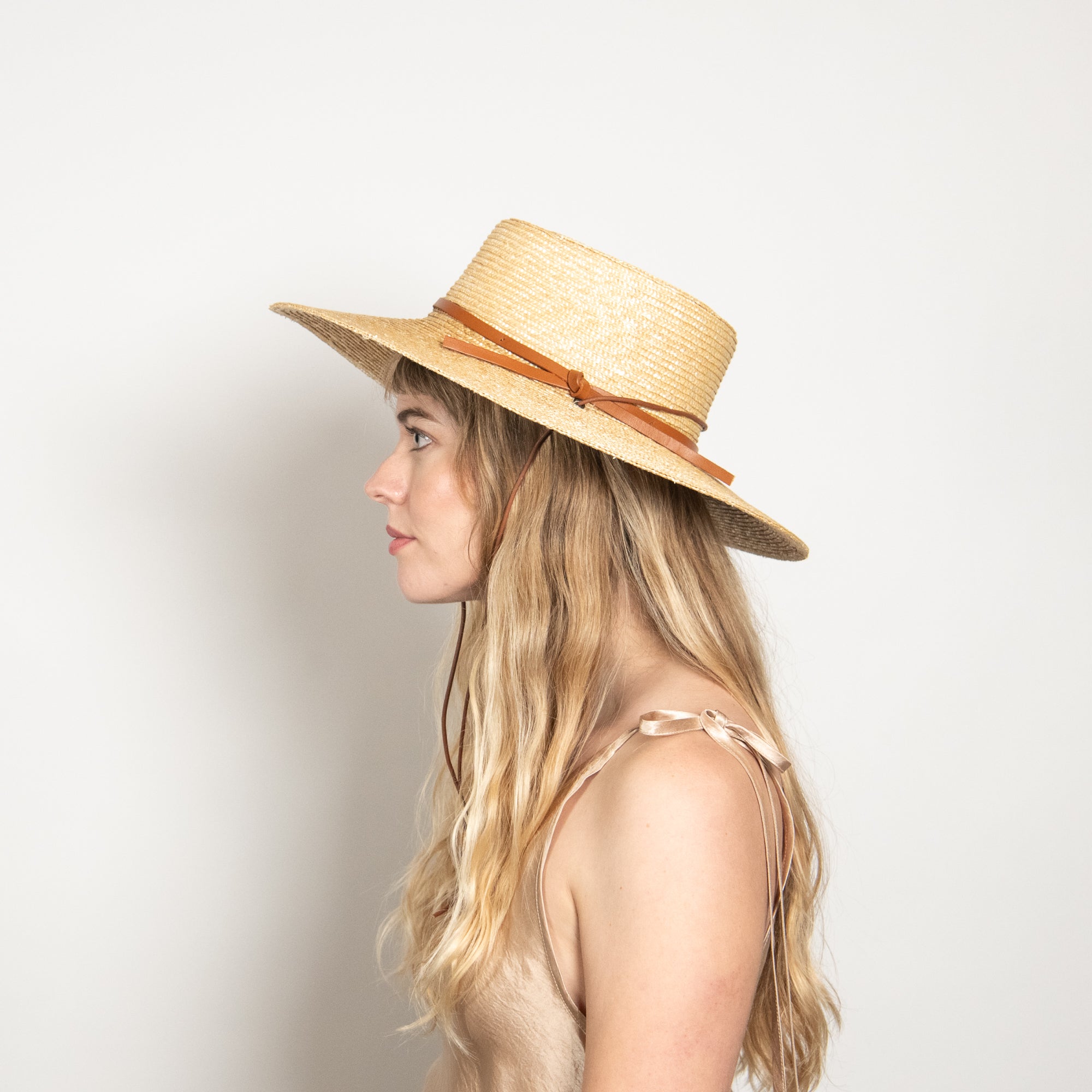 Clearance ale  Rare Wyeth super large straw boater Natural Straw Boater Sun Hat for Women - Sage in Natural main image 2