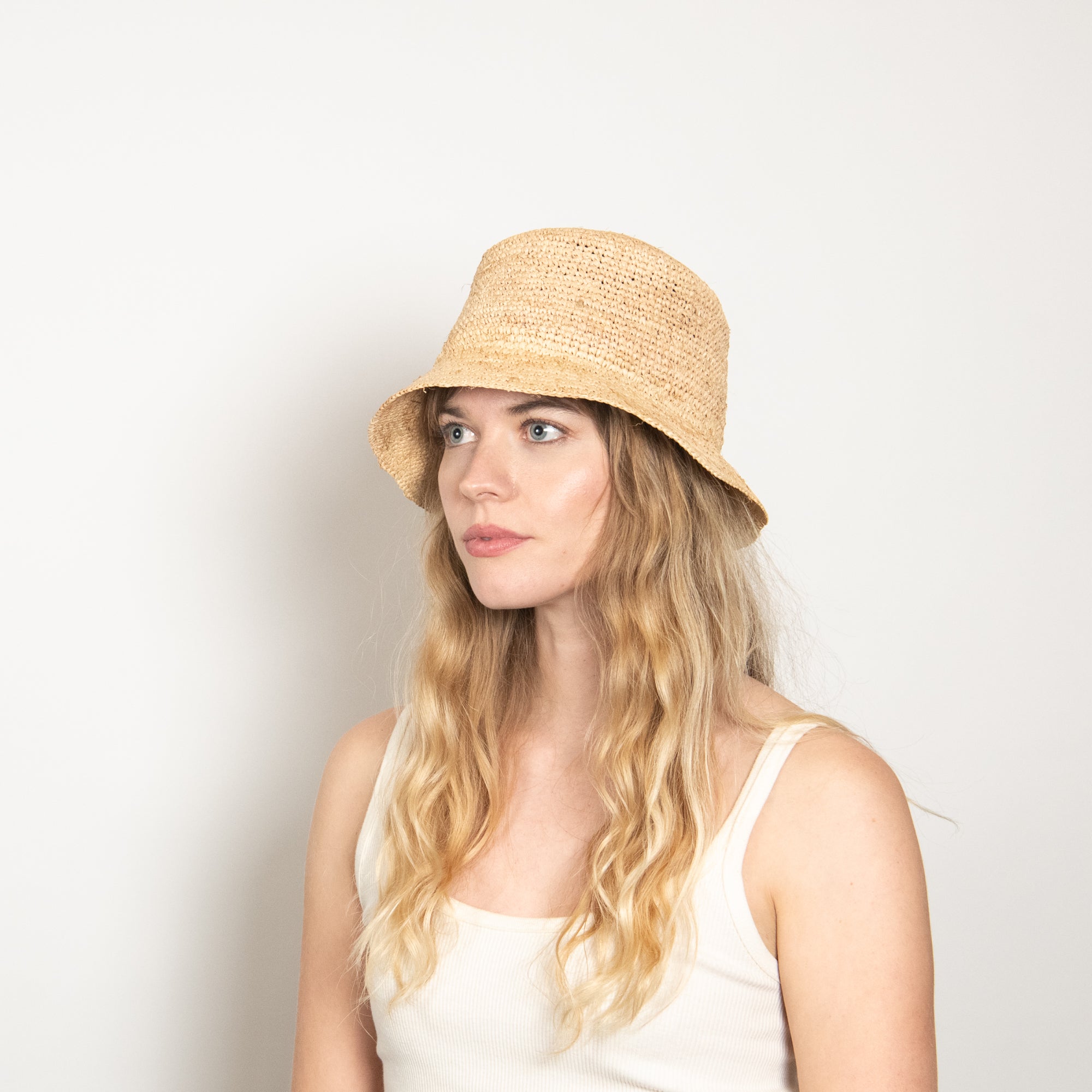Wyeth Aden Raffia Bucket Hat in Natural.  NEW WITH TAGS Aden Raffia Bucket Hat in Natural main image 3