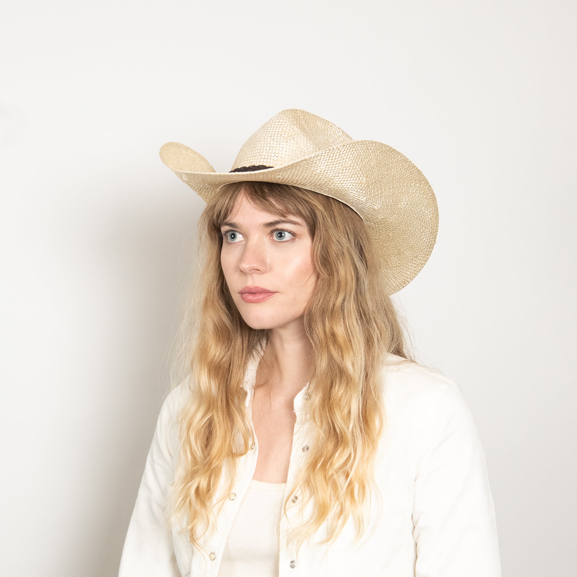 Beachy Straw Cowboy Hat Exuma Raffia Hat - Straw – Monday Swimwear main image 3