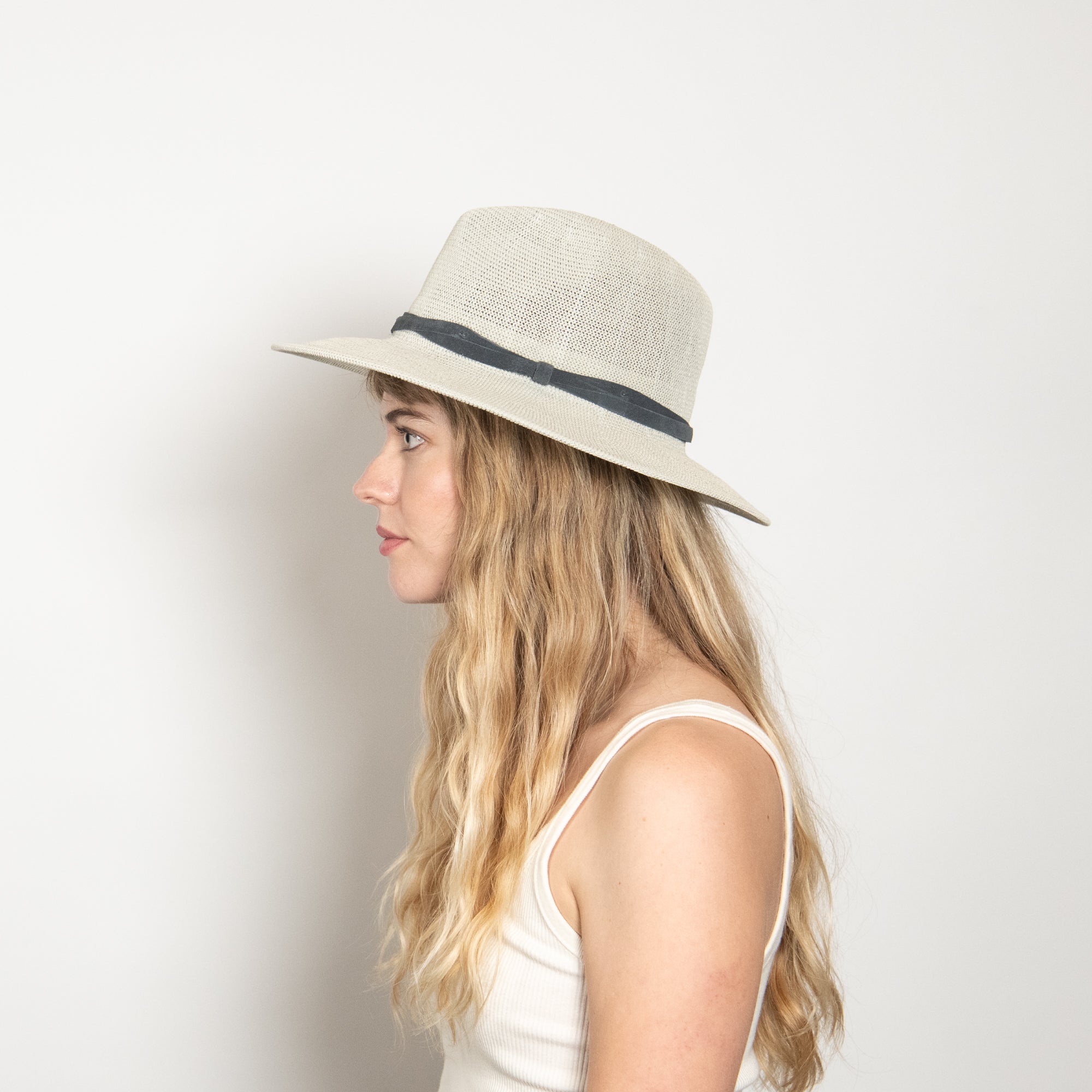 Sedona Straw Panama in Light Grey display picture 3
