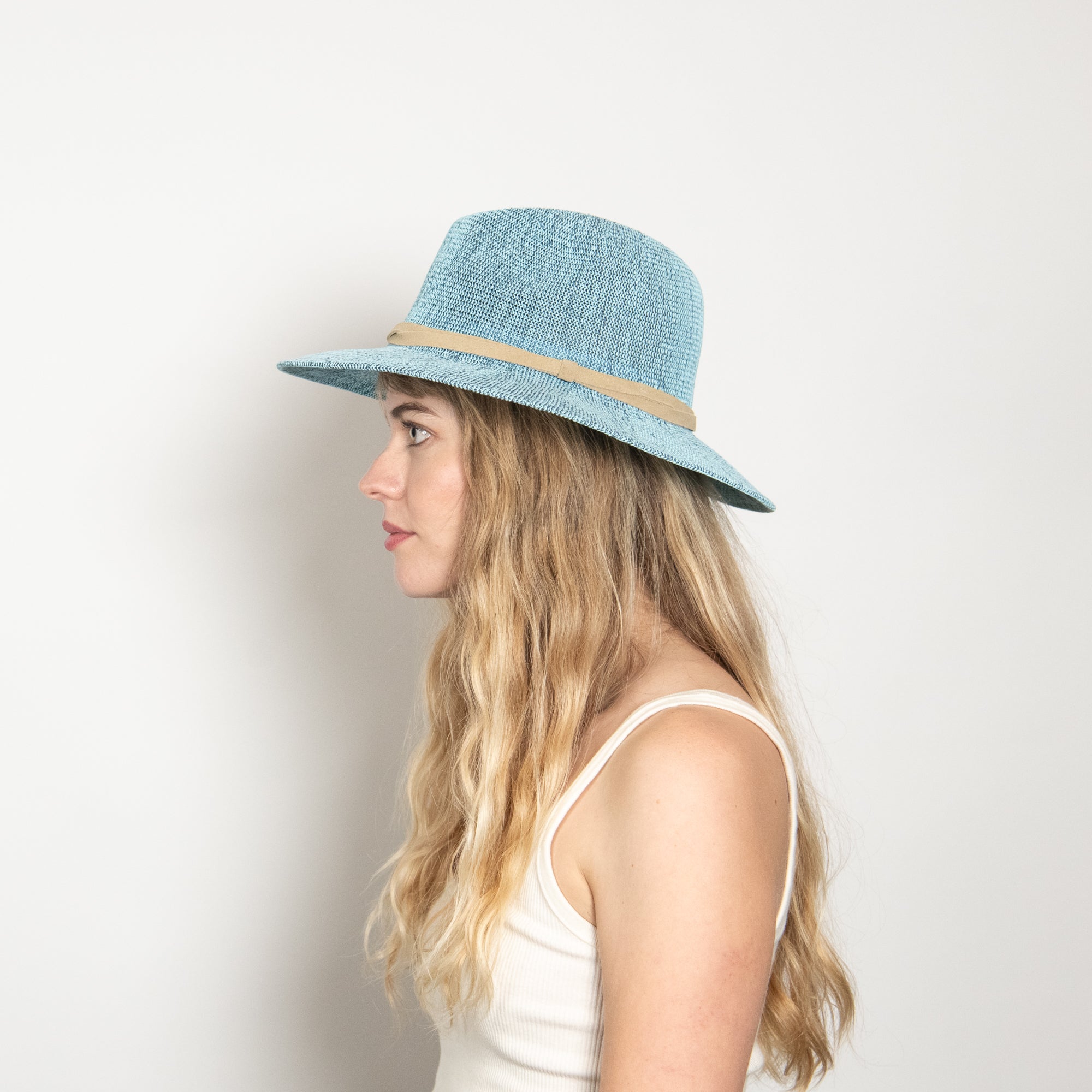 Sedona Straw Panama in Light Blue
