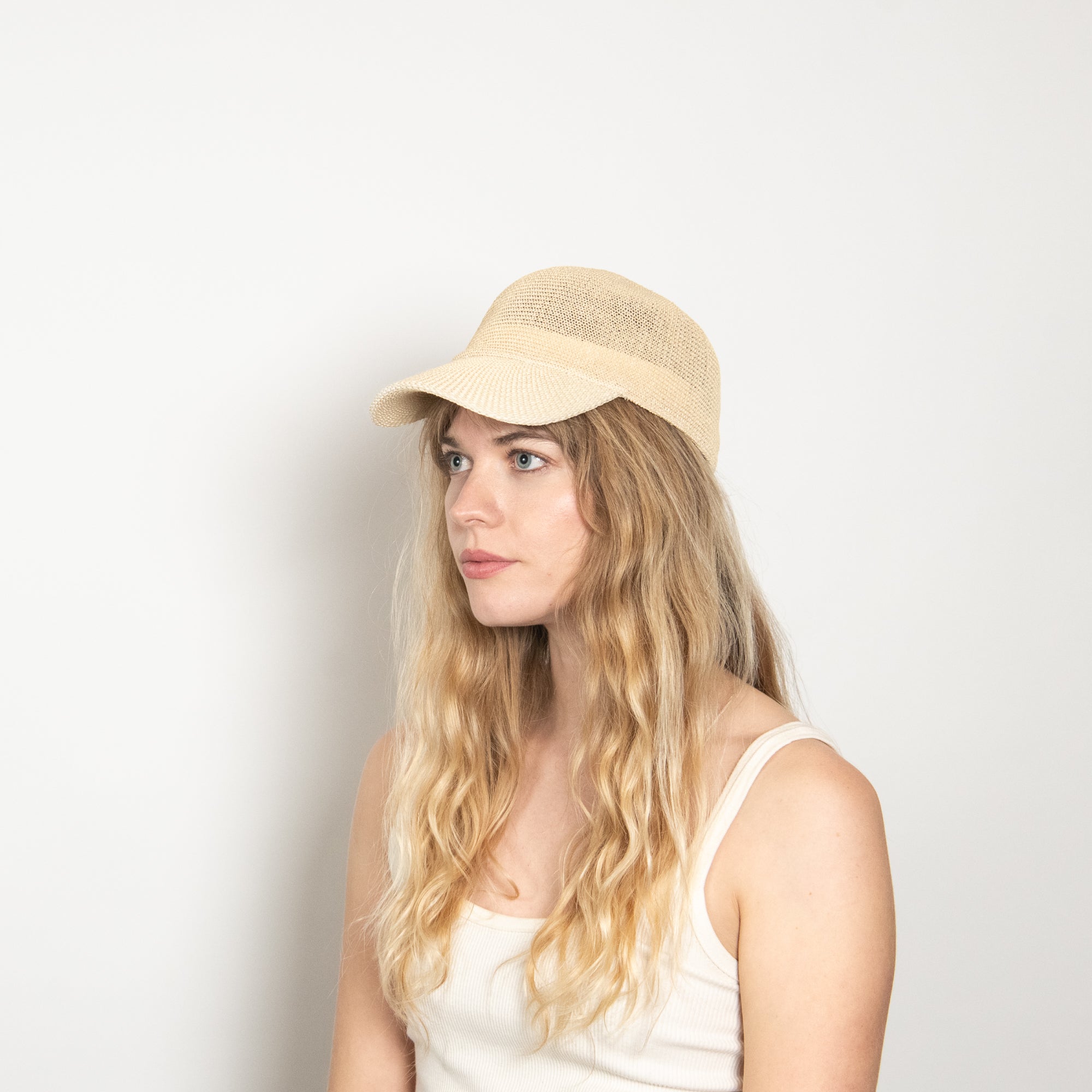 Wyeth Paula paper Straw Baseball Cap - camel beige Paula Packable Women main image 2