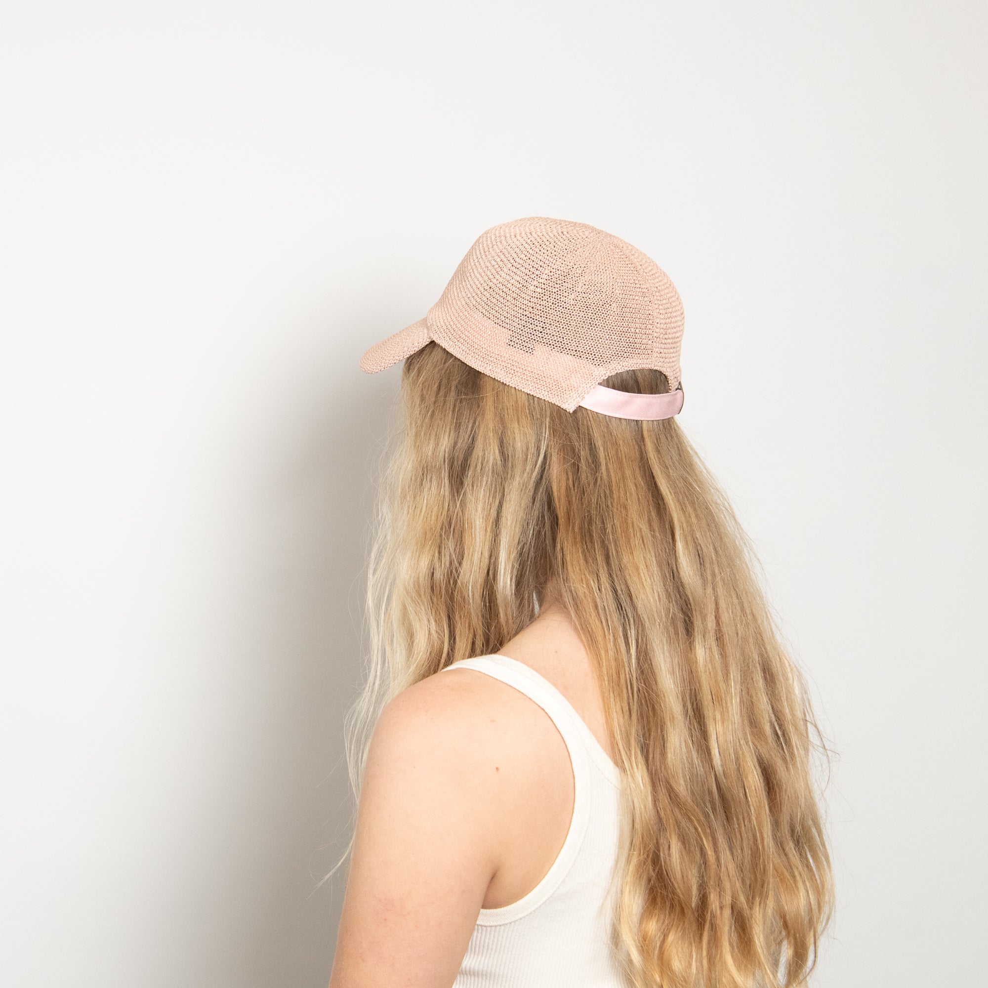 Paula Women's Packable Straw Dad Cap in Pink Blush
