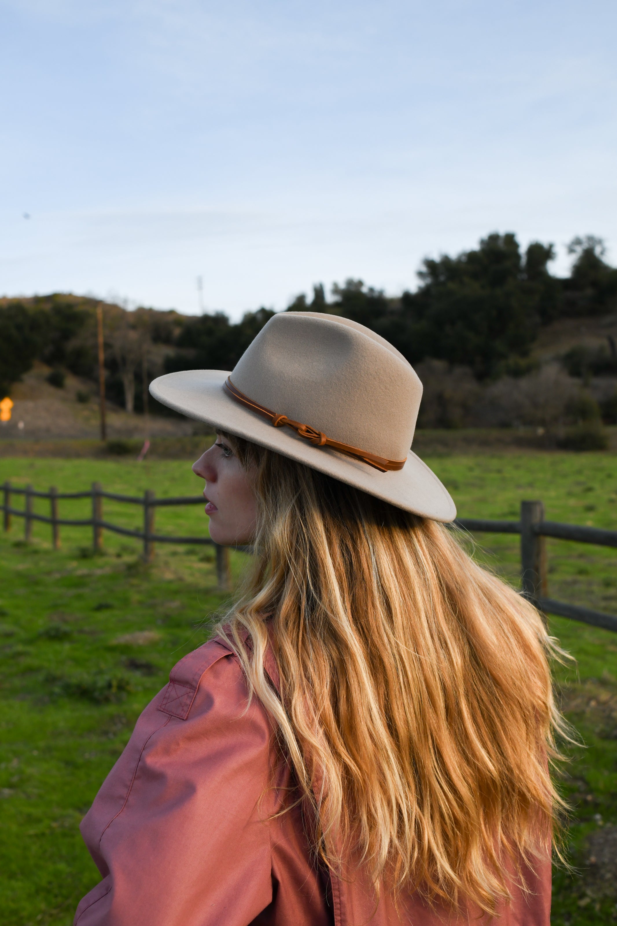 Taupe Wool Felt Rancher Hat - Billie