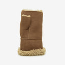 Stoney Shearling Fingerless Gloves in Camel-Large