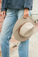 Wyeth Riley Wool Felt Rancher Hat in Taupe – brown, packable, additional view