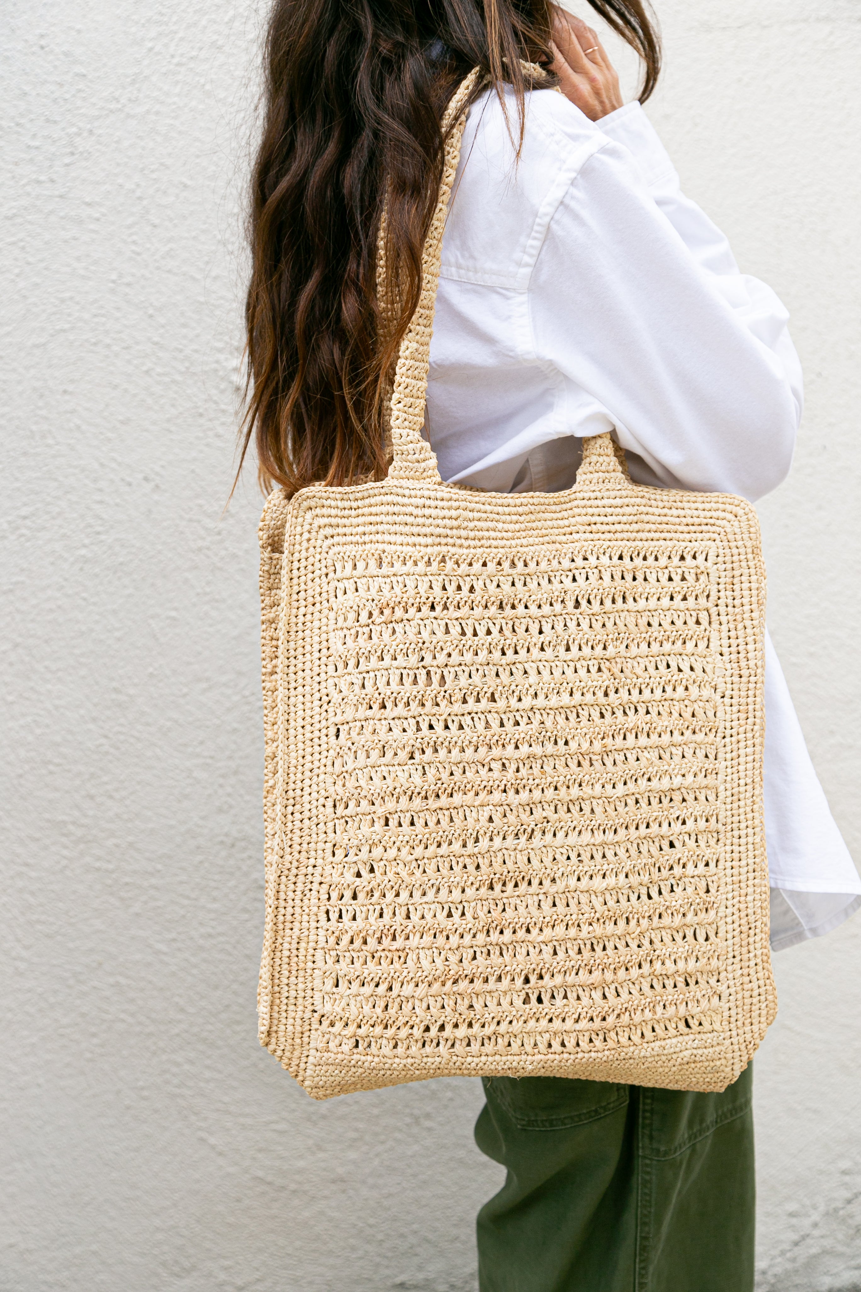Sicily Raffia Market Bag in Natural