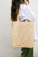 Sicily Raffia Market Bag in Natural