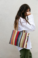 Wyeth Monterey Paper Straw Tote Bag in Multi, small – packable, additional view