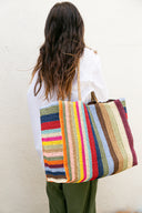 Wyeth Monterey Paper Straw Tote Bag in Multi, large – packable, additional view