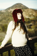 Sigita Faux Fur Trapper in Burgundy
