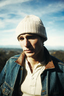 Francis Wool Beanie in Taupe