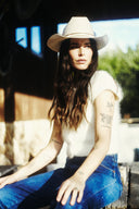 Matty Wool Felt Cowboy in Bone