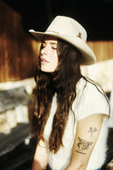 Olin Wylder Matty Wool Felt Cowboy Hat in Bone – white, additional view