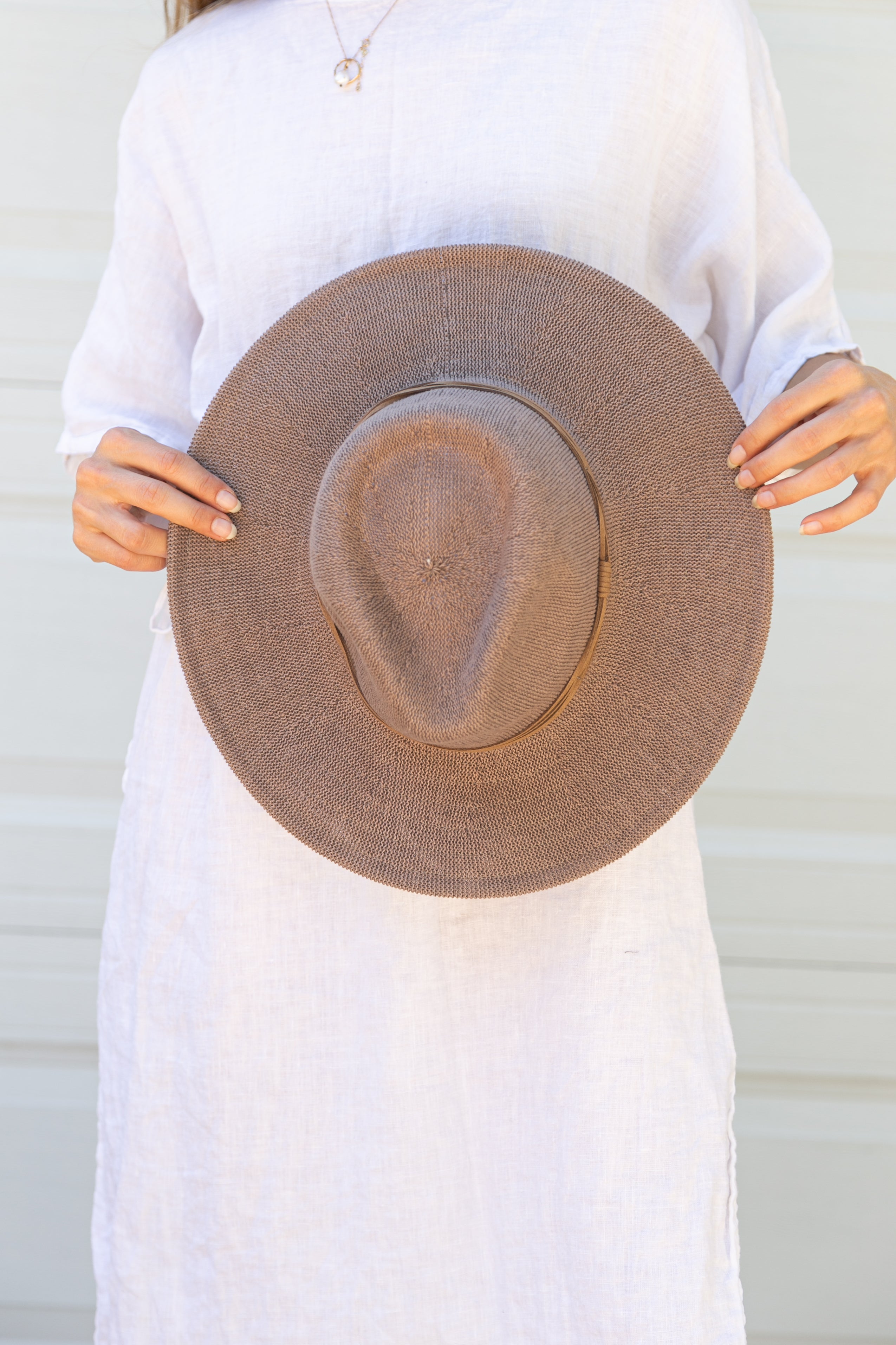 Packable Mesh Panama Hat - Beacon in Ivory White Wyeth Beacon Packable Rancher Hat main image 0