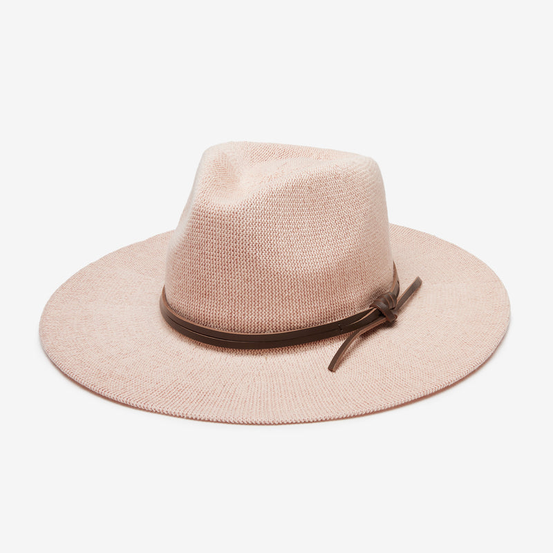 Wyeth Hudson Mesh Panama Hat in Blush – pink, packable, wide brim