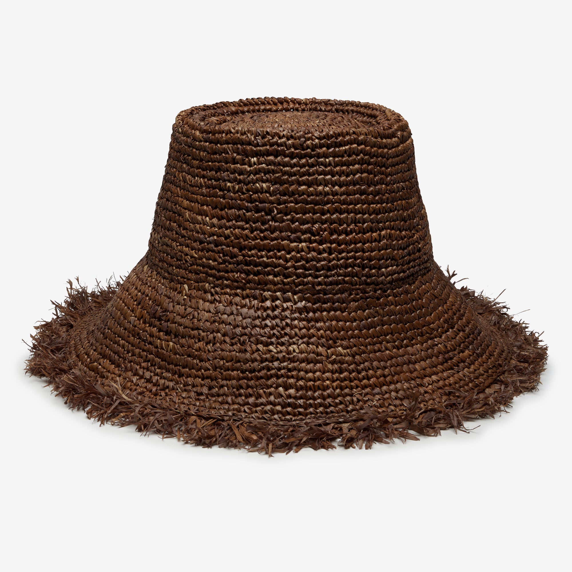 Handwoven Raffia Straw Bucket Hat with Wide Brim UPF 50+ Sun Protection Wide Brim Woven Raffia Fedora Sun Hat Women Crocheted Hat  main image 4