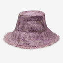 Bora Bora Raffia Bucket in Lilac