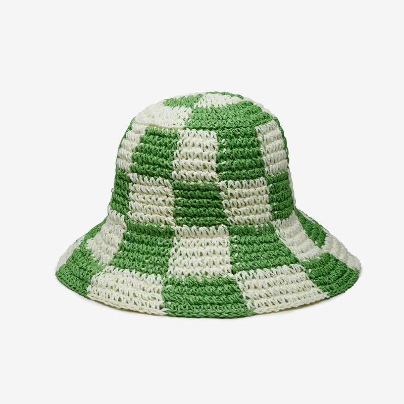 Wyeth Sadie Paper Straw Bucket Hat in Natural Lime – packable