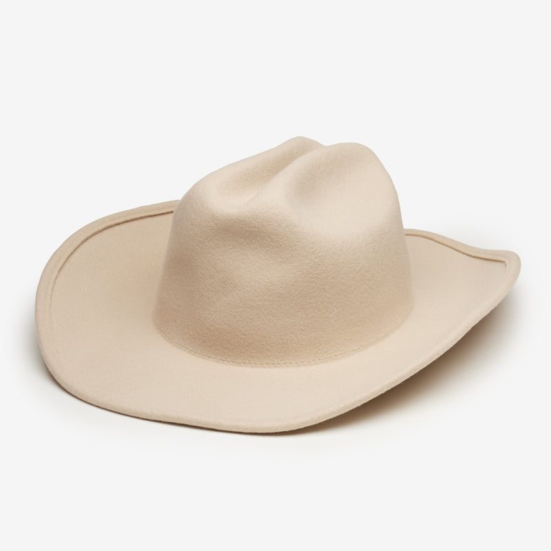 Wyeth Clive Wool Felt Cowboy Hat in Oatmeal – beige, packable