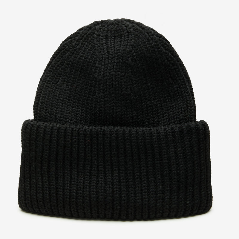 Wyeth Parker Wool Beanie in Black - black