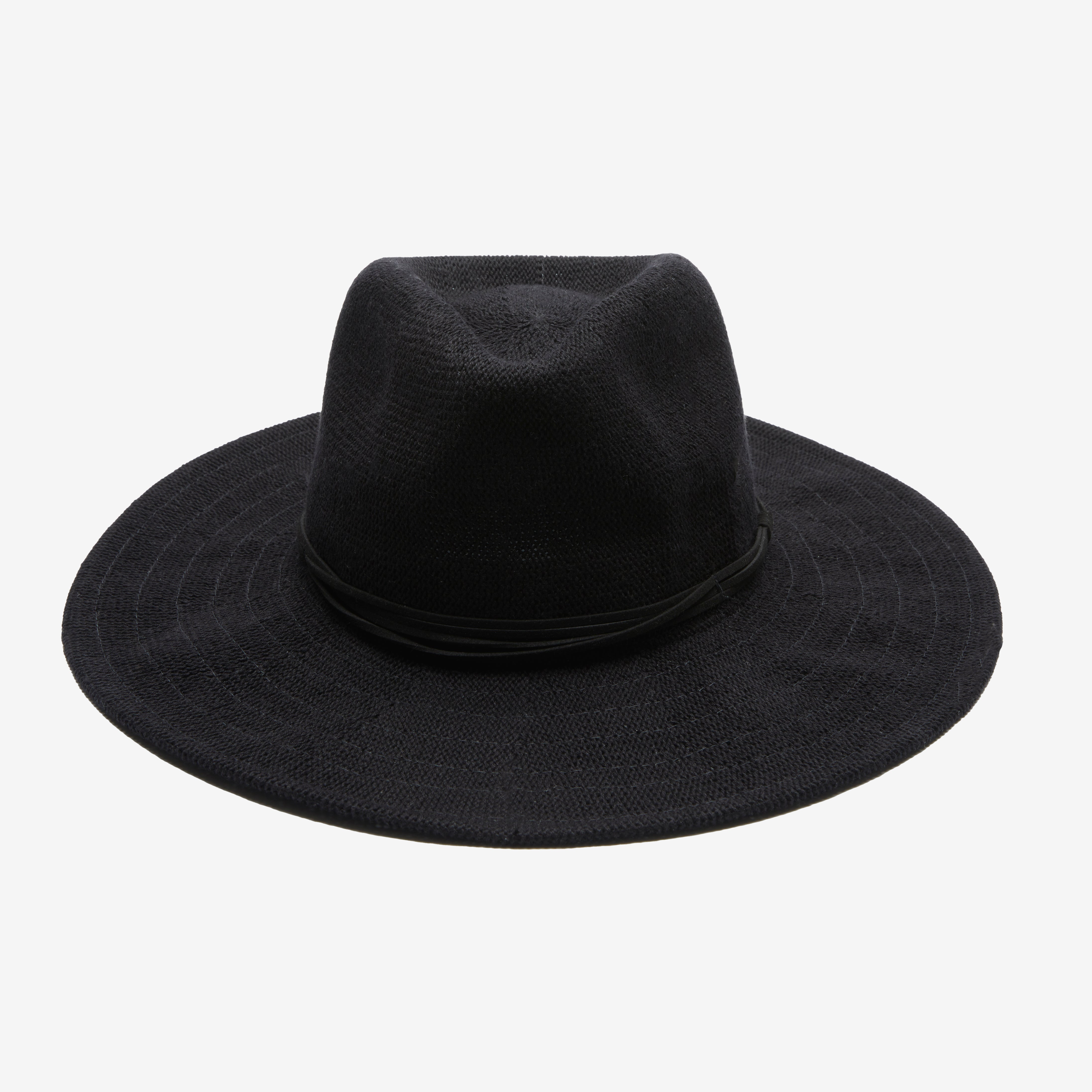 Mesh Packable Summer Panama Hat - Beacon in Black