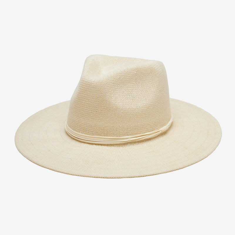 Wyeth Beacon Mesh Panama Hat in Ivory – white, packable, wide brim