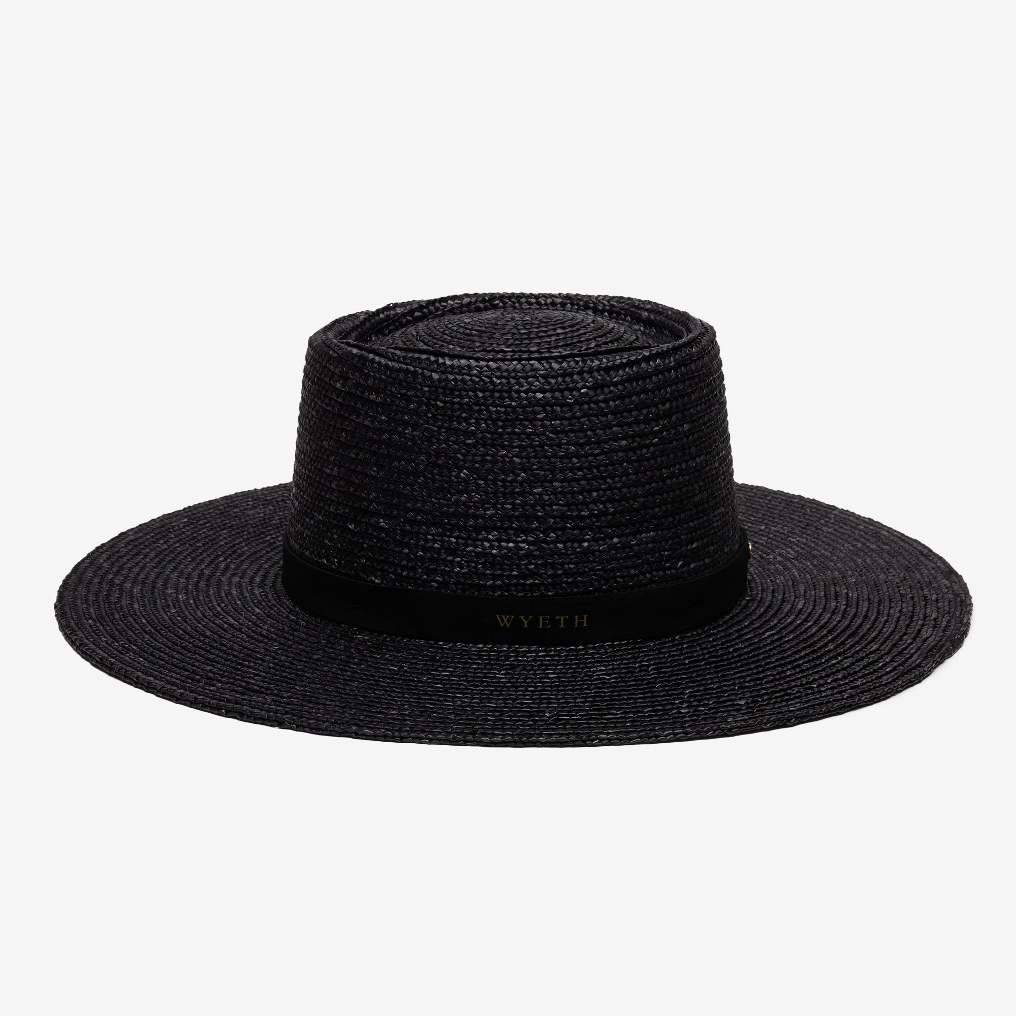 Anthropologie Wyeth Western Trimmed Boater Black Hat O/S Everly in Black main image 2