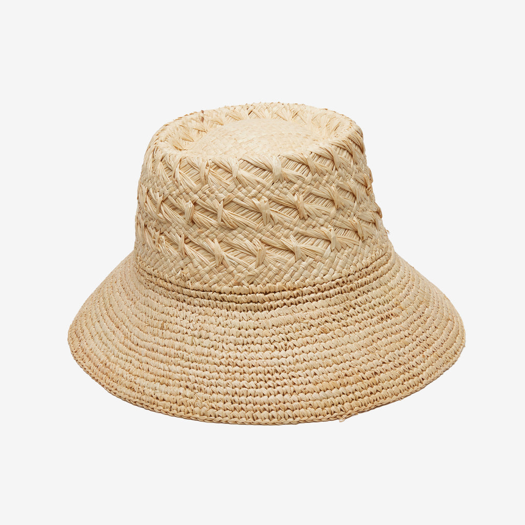 Fina Raffia Bucket in Natural display picture 1